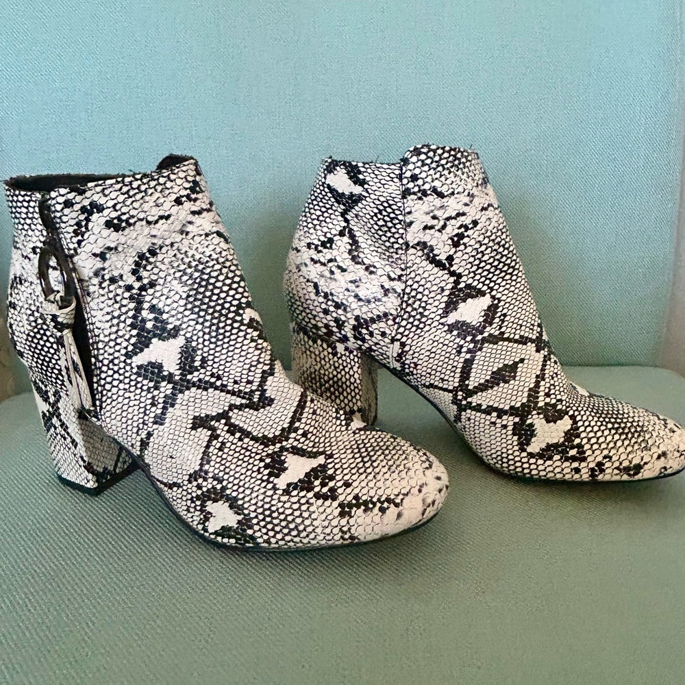 Snakeskin Ankle Boots